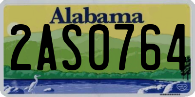 AL license plate 2AS0764