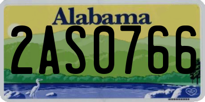 AL license plate 2AS0766