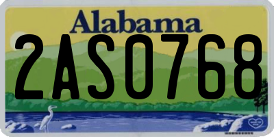 AL license plate 2AS0768