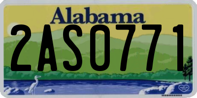 AL license plate 2AS0771