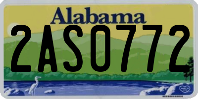 AL license plate 2AS0772