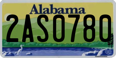 AL license plate 2AS0780
