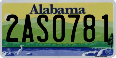 AL license plate 2AS0781