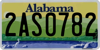 AL license plate 2AS0782