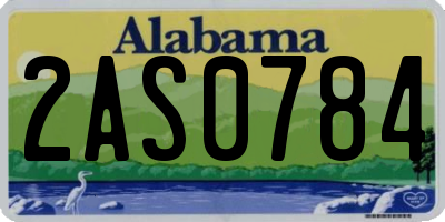 AL license plate 2AS0784