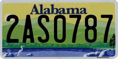 AL license plate 2AS0787