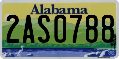 AL license plate 2AS0788