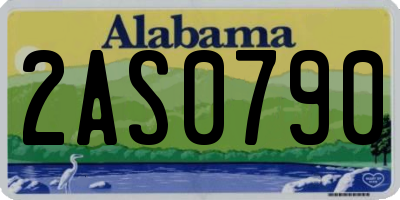 AL license plate 2AS0790