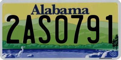 AL license plate 2AS0791