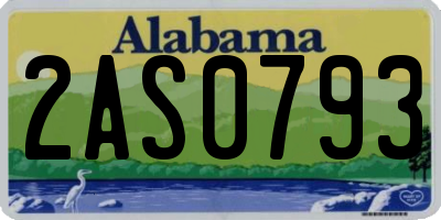 AL license plate 2AS0793