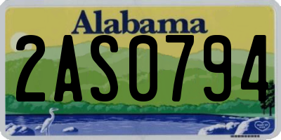 AL license plate 2AS0794