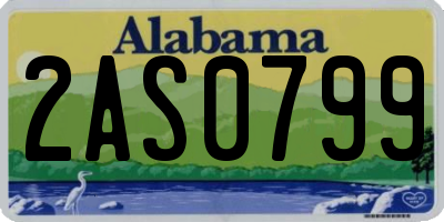 AL license plate 2AS0799