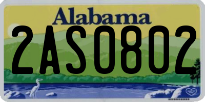 AL license plate 2AS0802