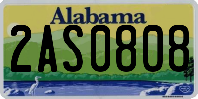 AL license plate 2AS0808