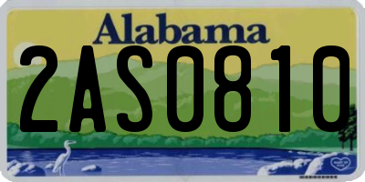 AL license plate 2AS0810