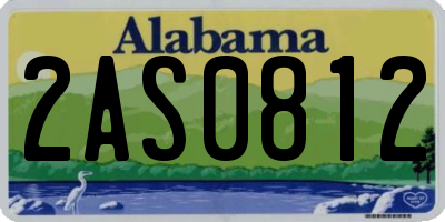 AL license plate 2AS0812