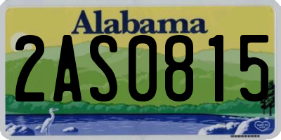 AL license plate 2AS0815