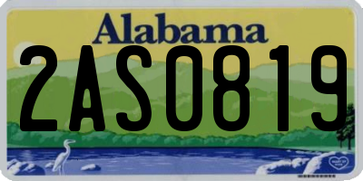 AL license plate 2AS0819