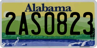 AL license plate 2AS0823