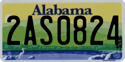 AL license plate 2AS0824