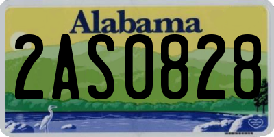 AL license plate 2AS0828