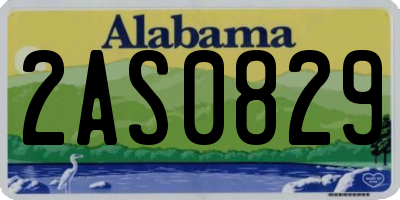 AL license plate 2AS0829