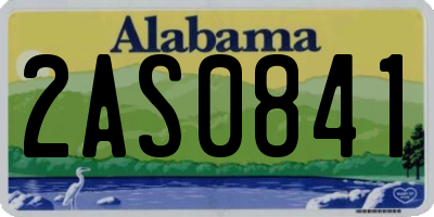 AL license plate 2AS0841