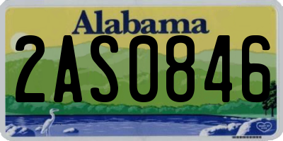 AL license plate 2AS0846
