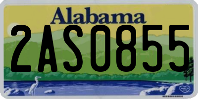 AL license plate 2AS0855