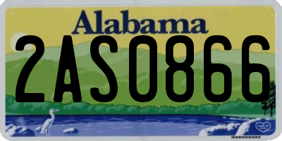 AL license plate 2AS0866