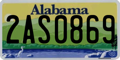 AL license plate 2AS0869