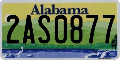 AL license plate 2AS0877