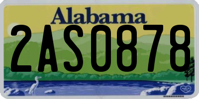 AL license plate 2AS0878