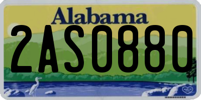AL license plate 2AS0880