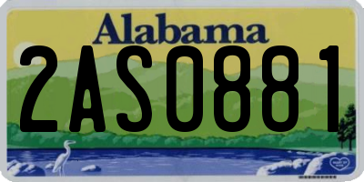 AL license plate 2AS0881