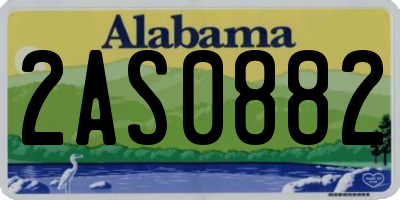 AL license plate 2AS0882