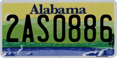 AL license plate 2AS0886