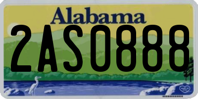 AL license plate 2AS0888