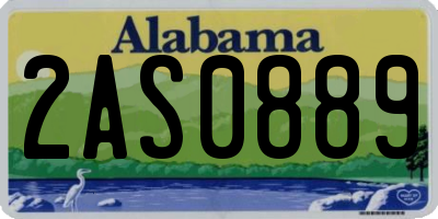 AL license plate 2AS0889