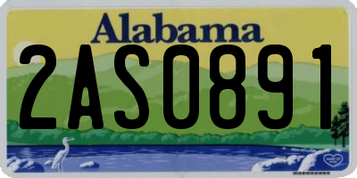 AL license plate 2AS0891