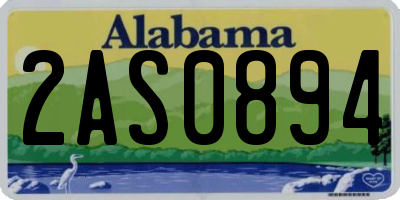 AL license plate 2AS0894