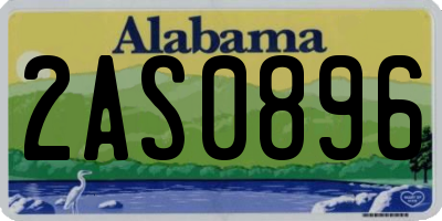 AL license plate 2AS0896