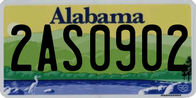 AL license plate 2AS0902