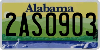 AL license plate 2AS0903