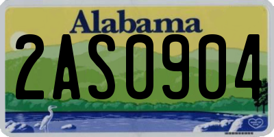 AL license plate 2AS0904
