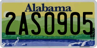 AL license plate 2AS0905