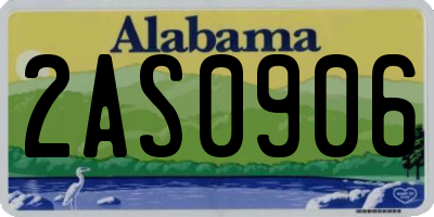 AL license plate 2AS0906
