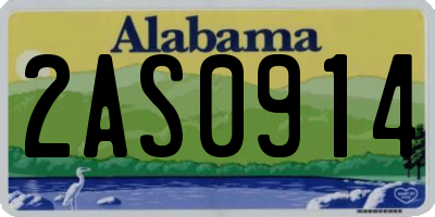 AL license plate 2AS0914