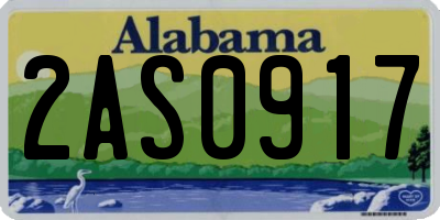 AL license plate 2AS0917