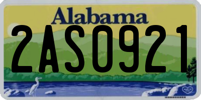 AL license plate 2AS0921